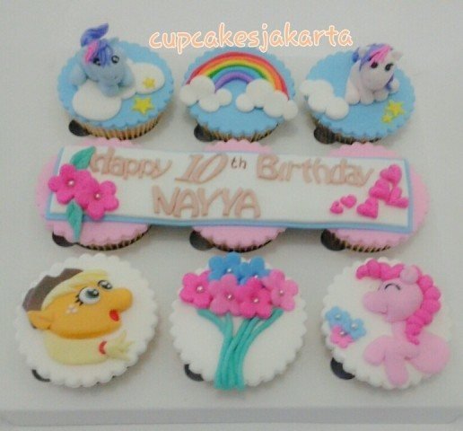 little pony birthday cupcake feb