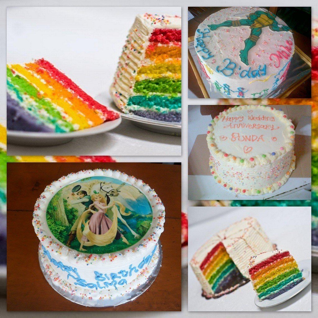 Rainbow Cake untuk Ulang Tahun