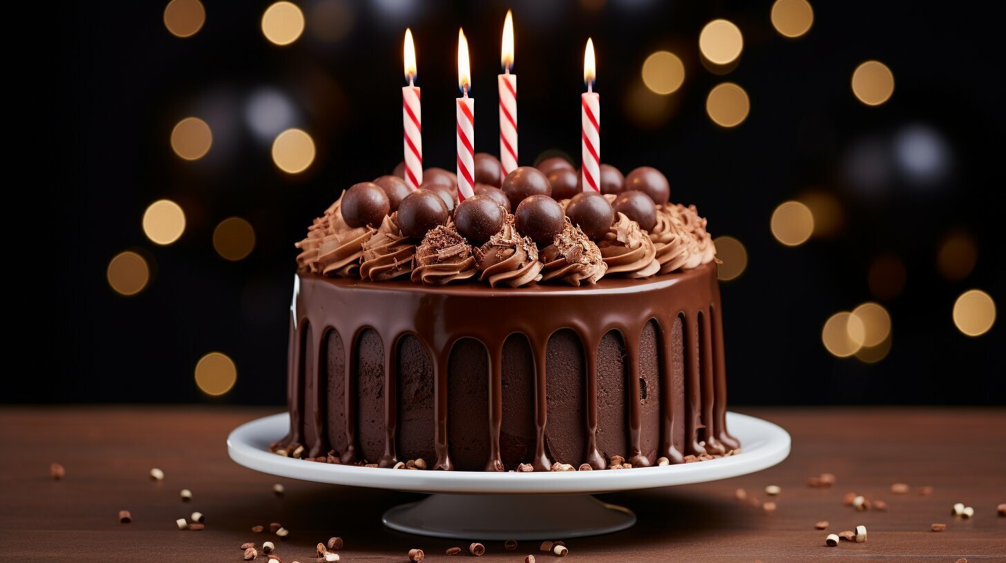 kue ultah coklat simple
