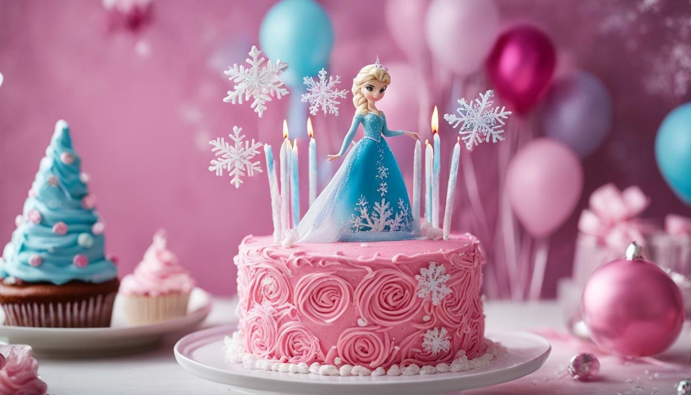 kue ultah frozen pink