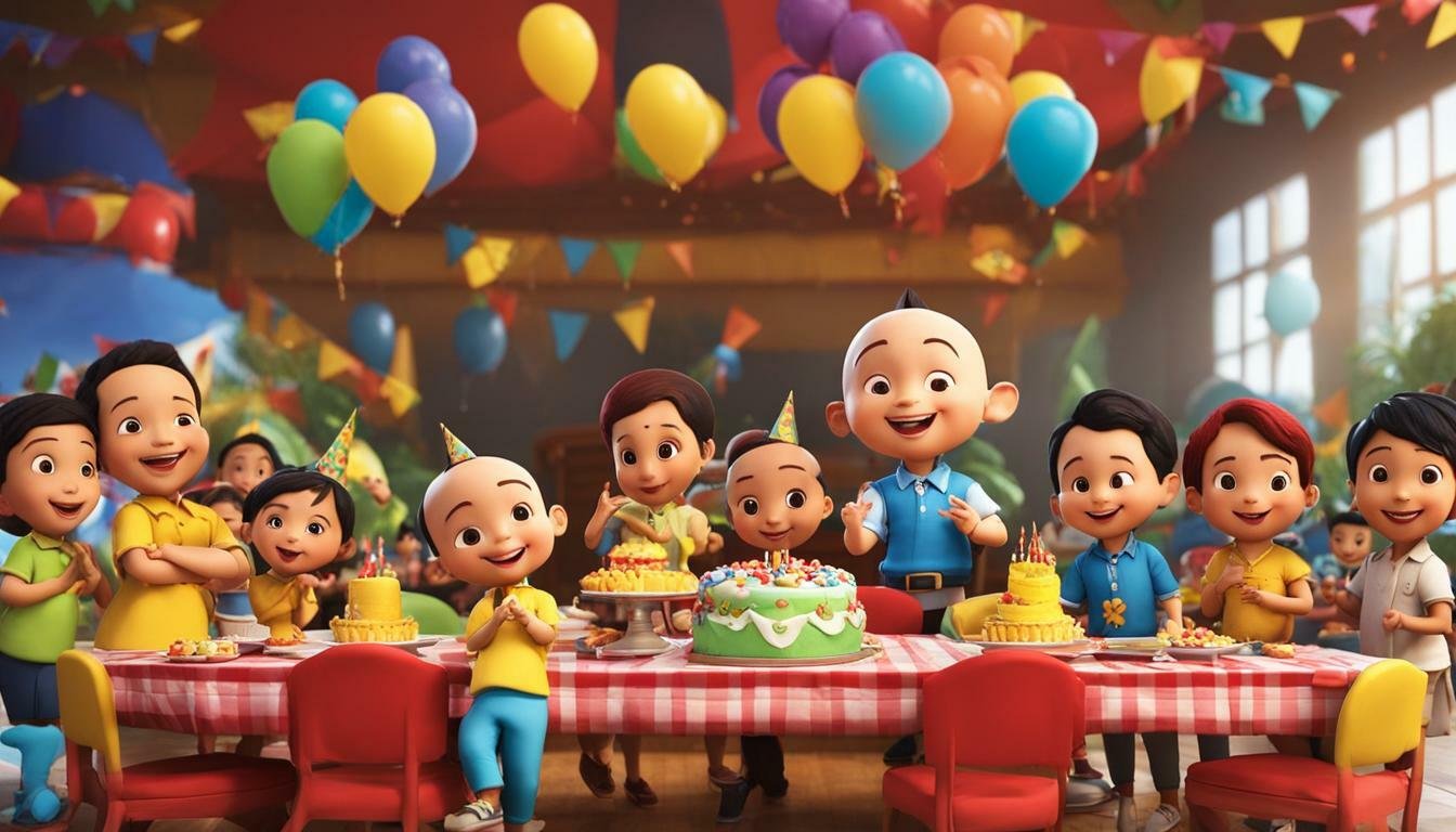 kue ultah upin ipin simple