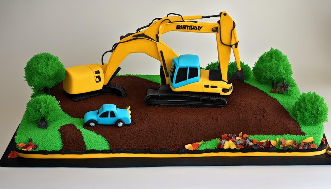 kue ultah excavator