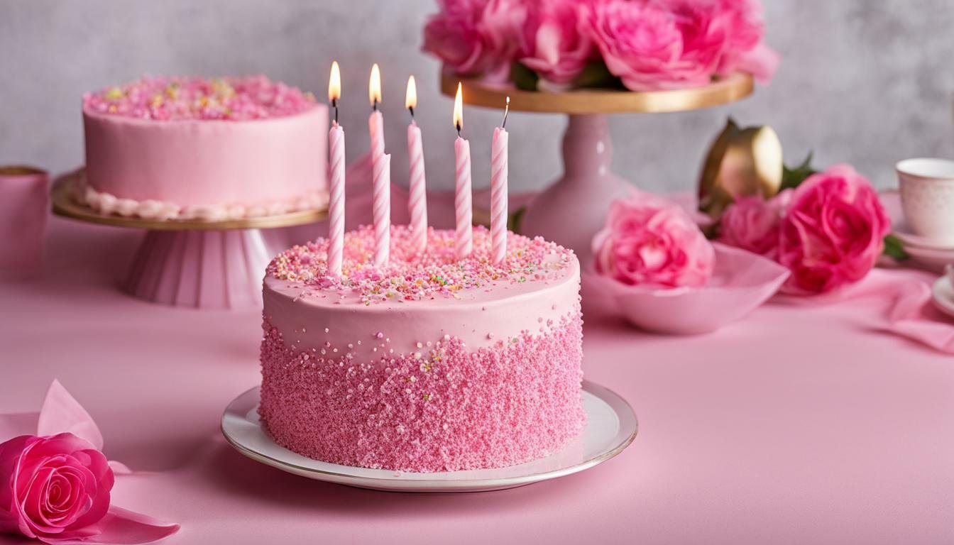kue ultah pink