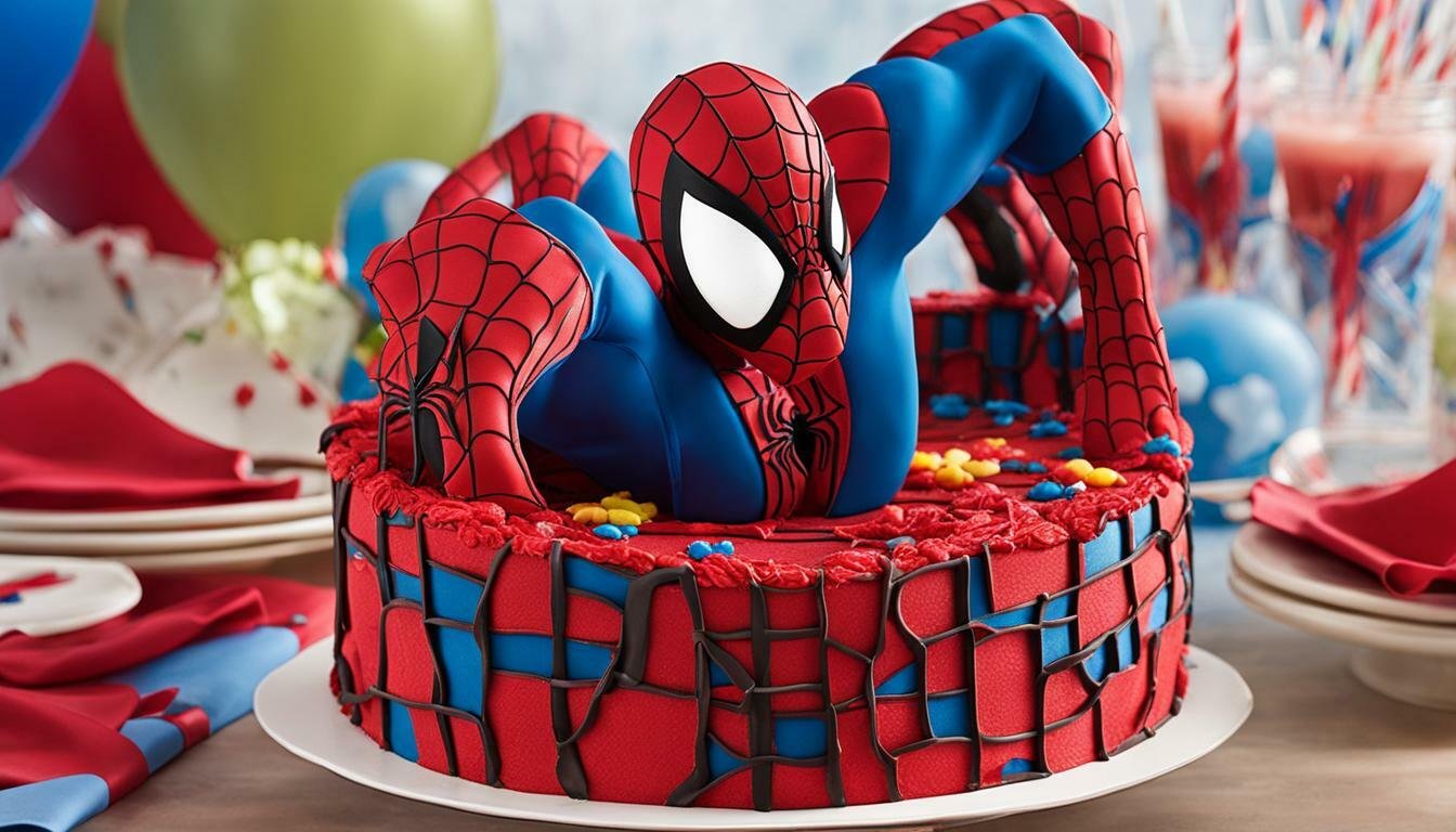 kue ultah spiderman topper