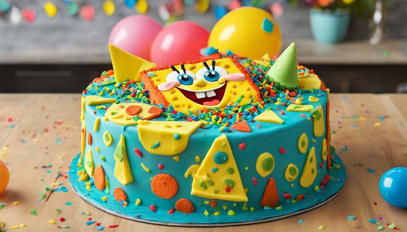 kue ultah spongebob bulat