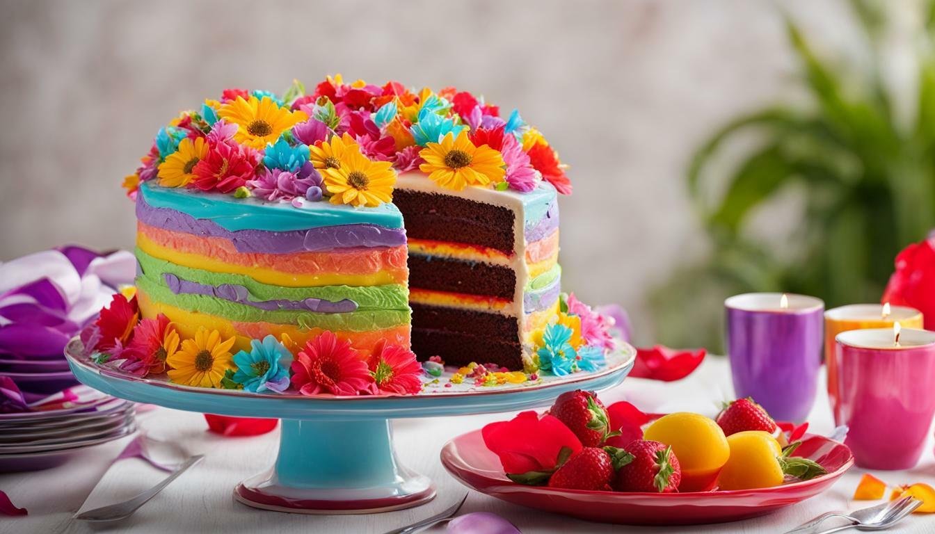 cake rainbow ultah