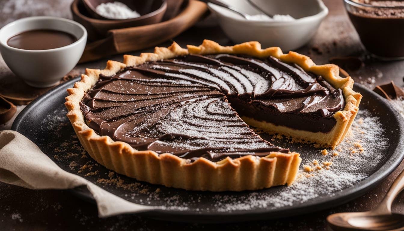 kue tart siram coklat leleh