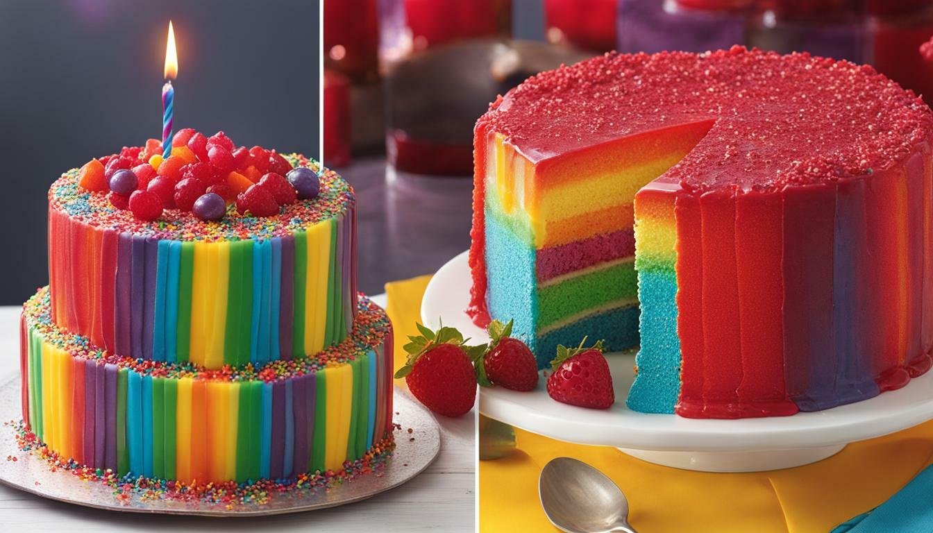 kue ultah rainbow ruby